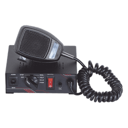 Sirena Vehicular de 100W de Potencia, Con Switch Giratorio de 6 posiciones y Micrófono Integrado de Uso Rudo