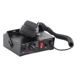 Sirena Vehicular de 100W de Potencia, Con Switch Giratorio de 6 posiciones y Micrófono Integrado de Uso Rudo