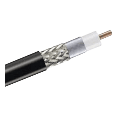 Carrete de 305 Metros (1000 Pies) de Cable Coaxial Tipo RG-8 50 Ohms C/Conductor de Aluminio Recubierto de Cobre EstaÑado y Malla D/ de Aluminio Recubierto Cobre EstaÑado