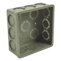 Caja Cuadrada para Conduit / PVC Pesado / 1/2" - 3/4" / Autoextinguible / No Conductor Eléctrico