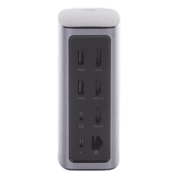 HUB USB-C (Docking Revodok Pro) 12 en 1 | 2 USB-A 3.0 | 1 USB-C PD Carga 100W | 1 USB-A 3.1 | 1 USB-C 3.1 | HDMI 4K | HDMI 8K Ultra HD | Display Port 4K | RJ45 (Gigabit) | Lector Tarjeta SD + Micro SD (TF) | Jack Audio 3.5mm.