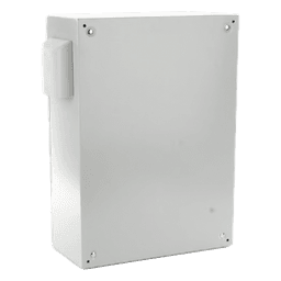 Gabinete de Acero para Exterior / IP55 / IK10 / 400 x 600 x 250 mm / Ventilación Forzada 110 VCA / Carga 25 kg / Placa Trasera 350 x 565 mm