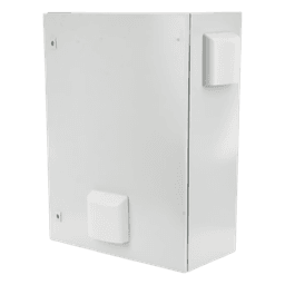 Gabinete de Acero para Exterior / IP55 / IK10 / 400 x 600 x 250 mm / Ventilación Forzada 110 VCA / Carga 25 kg / Placa Trasera 350 x 565 mm