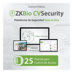 Licencia para ZKBio CVsecurity permite gestionar hasta 25 puertas para control de acceso