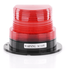 Burbuja Brillante de Larga Vida Útil, con 8 LEDs Color Rojo, Domo Rojo, 110 Vca