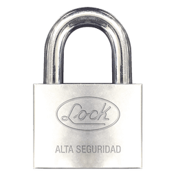 Candado de hierro alta seguridad con llave de disco/ Acabado Cromado/ Llaves Abloy/ Medida de Horquilla 34 mm.