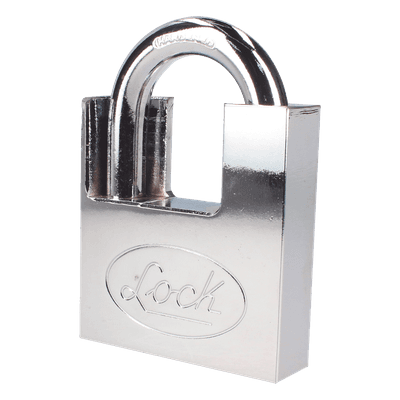 Candado de acero con Guarda Anti Palanca/ Acabado en Cromo Satinado / Doble Cerrojo / Medida 70 mm/ Nivel de seguridad 7/ 4 Llaves Abloy.
