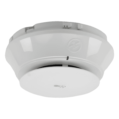Detector Térmico Direccionable / Alta Temperatura Fija 88 °C (190 °F) / Protocolo FlashScan / LEDs 360° / Prueba con Imán / Bajo Consumo 200 µA