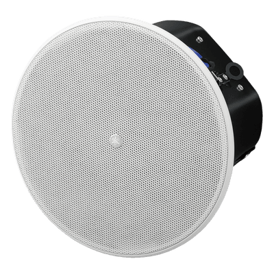 Altavoz de Plafón | Woofer 8 in, Tweeter 1 in | Rango Completo | 8 Ohms | 70v, 100v | Con Caja Acústica | Par Color Blanco