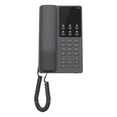 Teléfono IP Hotelero / Wi-Fi Dual Band 802.11ac / 2 Líneas SIP / Audio HD Opus / 6 Teclas Programables / 10 Marcación Rápida / Gestión en la Nube
