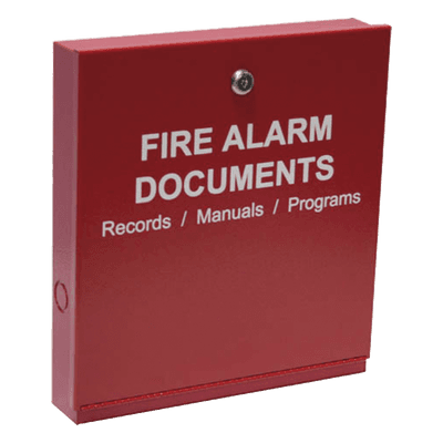 Gabinete para documentos del sistema de alarma contra incendios