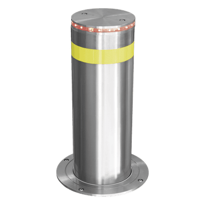 Bolardo Hidráulico Antiembestida / 220 mm × 600 mm (0.72 ft × 1.97 ft) / Acero Inoxidable 304 / 200,000 J / Ciclo 4 s / 100 Ciclos/h