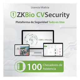 Licencia de Software / Gestión de 100 Dispositivos / Control de Tiempo y Asistencia / Compatible InBioPro-InBio-APX-Green Label