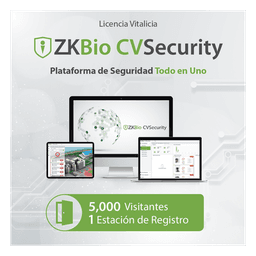 Licencia para ZKBio CVsecurity permite la gestion de 5 mil visitantes y 1 estacion de registro