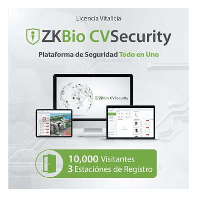 Licencia para ZKBio CVsecurity permite la gestion de 10 mil visitantes y 3 estaciones de registro
