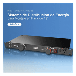 PDU para Rack / 11 Salidas NEMA 5-15R / 15 Amp / 120 Vca / Montaje Horizontal 1U / 19 in / LED de Protección