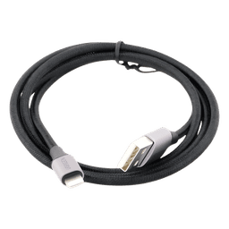 Cable USB-A a Lightning | 1 Metro (3.28 Pies) | Certificado MFi | Carga Rápida 5V/2.4 A | 480 Mbps | Conector C94 | Adecuado para iPhone, iPad y iPod | Protección Integrada | Caja de Aluminio | Nylon Trenzado | Color Negro
