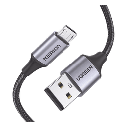 Cable USB-A a Micro USB / 1 Metro (3.28 Pies) / Carga Rápida 18W / QC 3.0/2.0 / Transferencia 480 Mbps / Nylon Trenzado / Aluminio