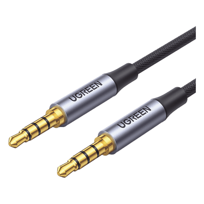 Cable Audio Estéreo / Conector 3.5 mm / TRRS 4 Polos / Doble Blindaje / Nylon Trenzado / 2 m (6.6 ft)