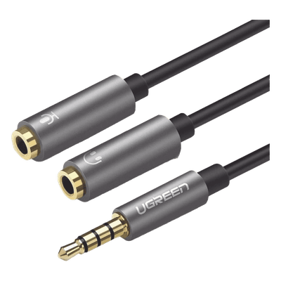 Divisor de Audio / 3.5 mm Macho a Doble Hembra / CTIA y TRS / Conectores Chapados en Oro / 20 cm (7.9 in)