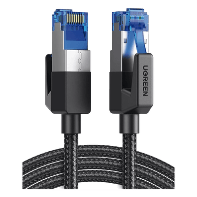 Cable Ethernet Cat8 CLASS F/FTP Redondo con Malla de Nylon 2 Metros (6.56 Pies)