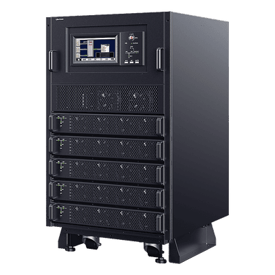 UPS Modular Trifásico Escalable de 40 kVA/40 kW, Topología Online Doble Conversión, Voltaje de 208/220 Vca de L-L, Respaldo de 4 Minutos al 100% de Carga, Incluye Módulo y Banco de Baterías 