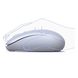 Mouse Inalámbrico 2.4G 800/1200/1600/2400 DPI | Función de 3 botones | Alcance 10m | Silencioso |  Ergonómico | Anti-caída y Anti-interferencias | Batería Alcalina AA incluida  | Color Dusty Blue.