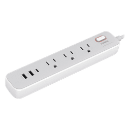 Regleta de Alimentación / 30W USB-C PD GaN / 2 USB-A + 1 USB-C / 3 Salidas AC Tipo B / Protección Sobretensiones / Cable 2 m (6.6 ft) 14 AWG