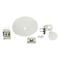 Antena direccional tipo plato / 25 dBi / 5.150-7.125 GHz / MIMO 2X2 dual-pol / IP67 / 7° haz / Acero con pintura en polvo