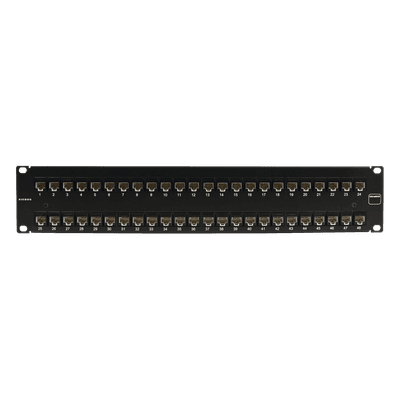 Patch Panel Ultramax. UTP, Precargado con Jacks Cat6, 48 Puertos, Plano, 2U