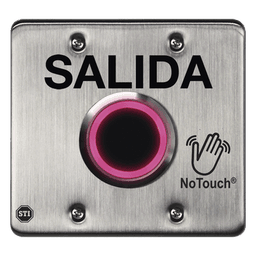 Botón de Salida NoTouch IR / Acero Inoxidable 304 / Salida Doble / Pestillo 0.5-20 s / LED Bicolor / Contacto Seco Tipo C