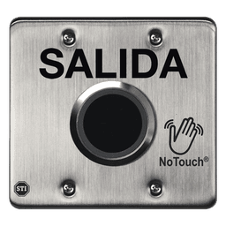 Botón de Salida NoTouch IR / Acero Inoxidable 304 / Salida Doble / Pestillo 0.5-20 s / LED Bicolor / Contacto Seco Tipo C