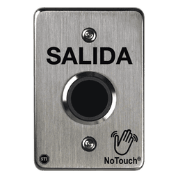 Botón de Salida NoTouch / IR Sin Contacto / Acero Inoxidable 304 / Tiempo Ajustable 0.5-20 s / Contacto Seco C / LED Bicolor