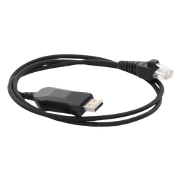 Cable Programador USB / Conector USB-A a RJ45 / Longitud 1 m (3.3 ft) / Compatible Windows 98 a Server 2022 / PU Negro Alta Durabilidad