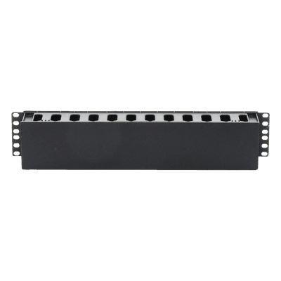 Organizador de Cables Horizontal / 2U / Rack 19" / Polímero ABS Resistente / Pintura Electrostática Negra
