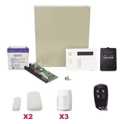 Kit de alarma inalámbrico con panel VISTA-48, teclado 6160RF, contactos 5800MINI, sensores PIR y control remoto