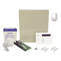 Kit de panel de alarma con detector de movimiento, dos contactos magnéticos y sirena cableados