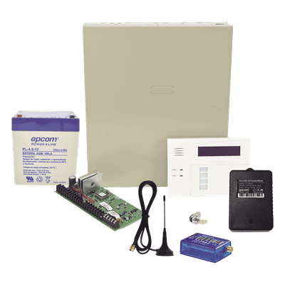 Kit de panel de control antirrobo VISTA-48LA con teclado-receptor inalámbrico 6160RF, comunicador 2G MINI012G, gabinete y transformador