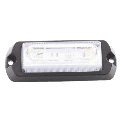 Luz Auxiliar Ultra Brillante de 8 LED, color Ámbar / Claro , con mica transparente.