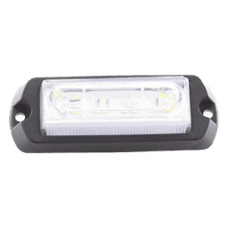 Luz Auxiliar Ultra Brillante de 8 LED, color Ámbar / Claro , con mica transparente.