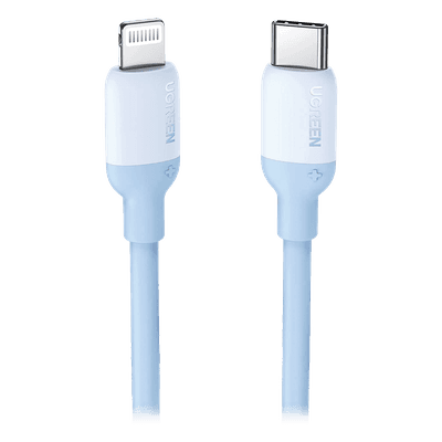 Cable USB-C a Lightning / Certificado MFi / 1 Metro (3.3 Pies) / Carga Rápida PD 20W / Sincronización 480 Mbps / Silicona TPE / Navy Blue