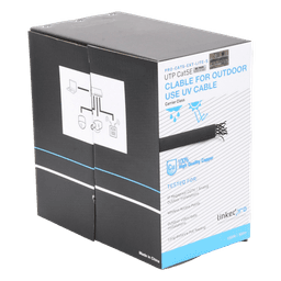 Bobina de Cable / Cat5e / UTP / 24 AWG / 305 m (1000 ft) / Exterior CMX / UV / Negro