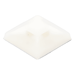 Montaje Adhesivo para Bridas / 25 x 25 mm (0.98 x 0.98 in) / Nylon 6.6 V-2 / 4 Vías / Interior y Exterior / Paquete 100 pz