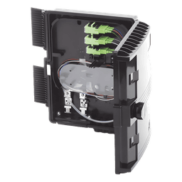 Caja de Empalme para Fibra Óptica / 24 Fusiones / IP65 / Splitter 1x8 SC/APC / 12 Puertos Drop / -40°C a +85°C