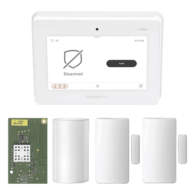 Kit de panel de alarma todo en uno con pantalla táctil, sensor de movimiento PIR y dos contactos magnéticos