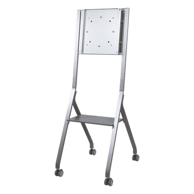 Soporte Móvil para Pantalla / Carga 100 kg (220 lbs) / 55" a 98" / VESA 400 x 400 mm / Superficie Antibacteriana / Base con Ruedas