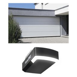 Kit Puerta de Garage / 20x7 Pies (6.1x2.4 m) / Lisa Línea Central / Blanca / Insulada / Motor 1/2 HP DC / LED / Batería de Respaldo