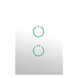 Interruptor Inteligente Z-Wave / Panel Táctil 2 Botones / Sin Cable Neutro / AC 85~260V / Protección 15A / Z-Wave 700