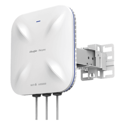 Punto de Acceso Mesh Wi-Fi 6 Industrial para Exterior Sectorial 60°, hasta 5.95 Gbps, MU-MIMO 4x4, Filtros Anti Interferencia y Auto Optimización con IA, puerto eth 2.5G y SFP