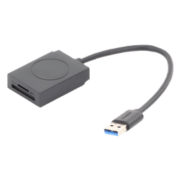Lector de tarjetas USB-A 3.0 a MicroSD (TF) / SD | 5Gbps | Soporta hasta 2TB | Soporta Windows/Mac OS/Linux/Android | Lectura de Tarjetas Simultánea | No Requiere Controlador | Cable de 15cm.